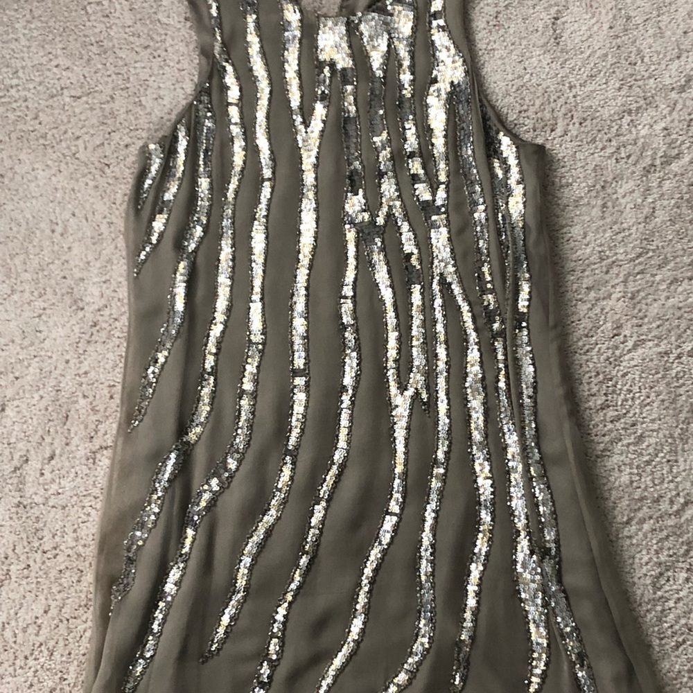 Parker Trickled Snake Sequin Tank Dress